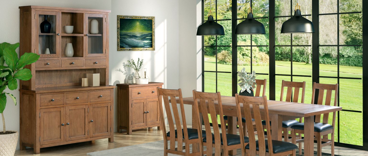 Bristol Rustic Oak living dining furniture